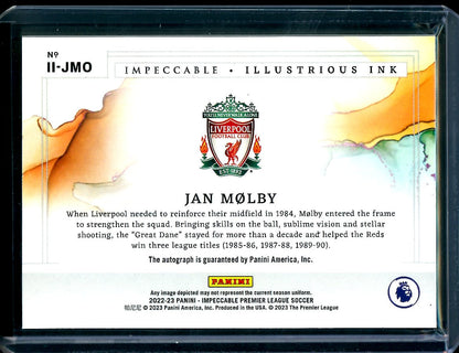 2022-23 Panini Impeccable Jan Molby Illustrious Ink Auto /5 Liverpool