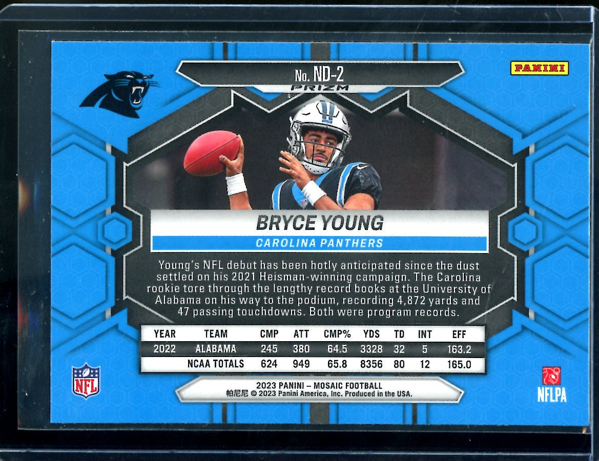 2023 Panini Mosaic Bryce Young Rookie Debut Red Panthers