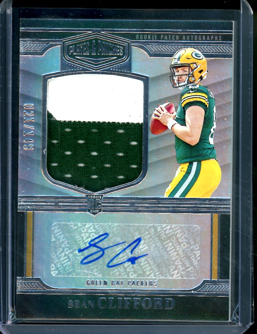 2023 Panini Plates & Patches Sean Clifford Rookie RPA /149 Packers