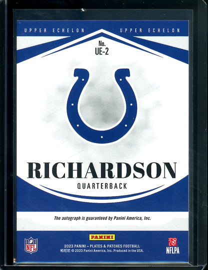 2023 Panini Plates & Patches Anthony Richardson Rookie Auto /149 Colts