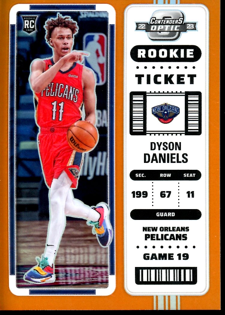 2022-23 Panini Contenders Optic Dyson Daniels Rookie Ticket Orange /49 Pelicans