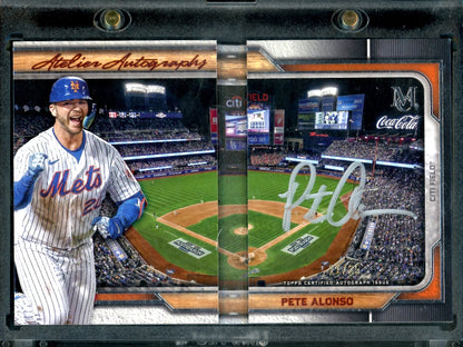 2023 Topps Museum Pete Alonso Atelier Booklet Auto /25 Mets