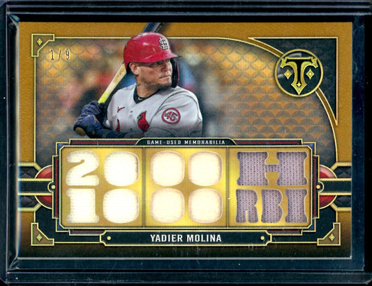 2022 Topps Triple Threads Yadier Molina Patch /9 Cardinals