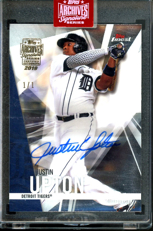 2019 Topps Archives Signature Series Justin Upton 1/1 Auto Tigers