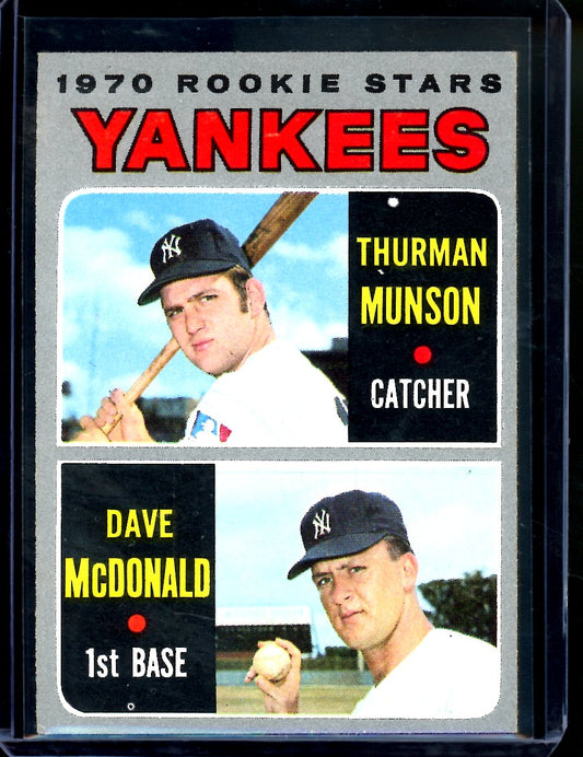 1970 Topps Thurman Munson/Dave McDonald Rookie Stars #189 Yankees