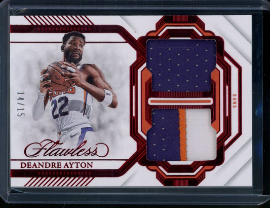 2022/23 Panini Flawless Deandre Ayton Patch Red /15 Suns