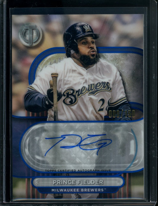 2024 Topps Tribute Prince Fielder Auto Blue /150 Brewers