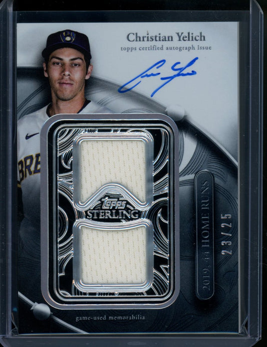 2024 Topps Sterling Christian Yelich Patch Auto /25 Brewers