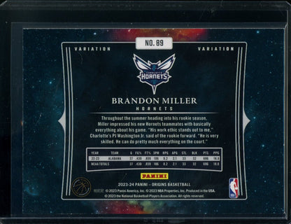 2023/24 Panini Origins Brandon Miller Rookie Variation Hornets
