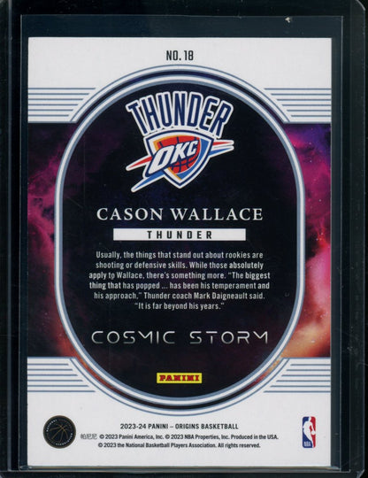 2023/24 Panini Origins Cason Wallace Rookie Cosmic Storm Thunder