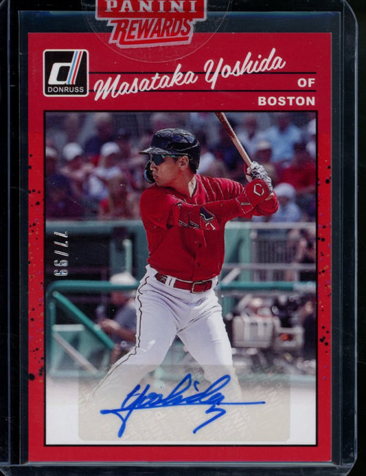 2023 Panini Donruss Masataka Yoshida Rookie Auto /99 Red Sox