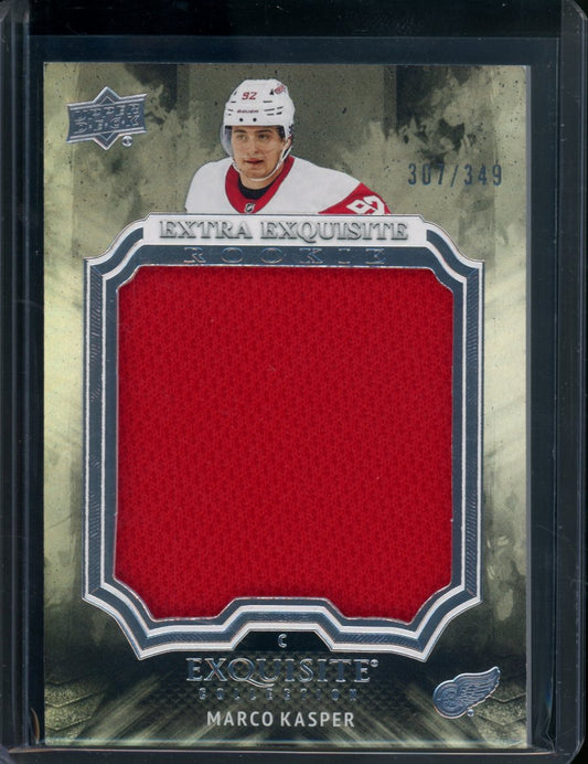 2023/24 Upper Deck Black Diamond Marco Kasper Rookie Extra Exquisite Patch /349 Red Wings