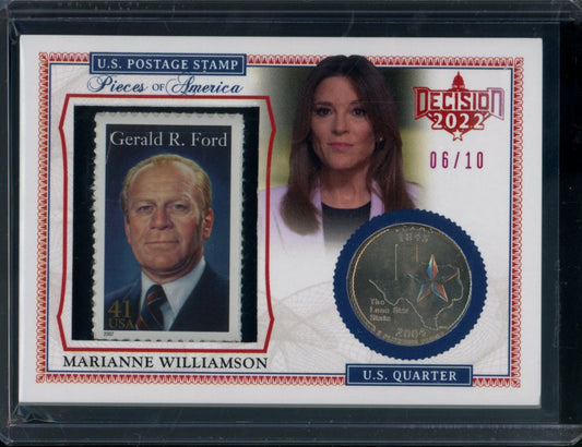 2022 Decision Marianne Williamson US Postage Stamp & Coin Patch /10