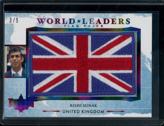 2022 Decision Rishi Sunak World Leaders Flag Patch /5 United Kingdom