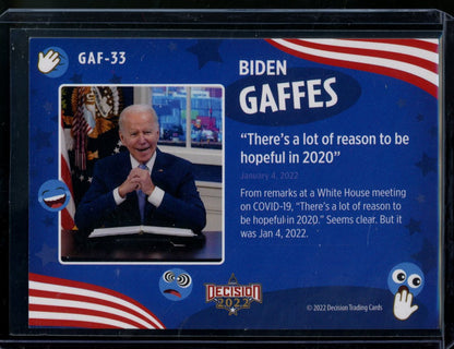 2022 Decision Joe Biden "Biden Gaffes" Rainbow /5 President