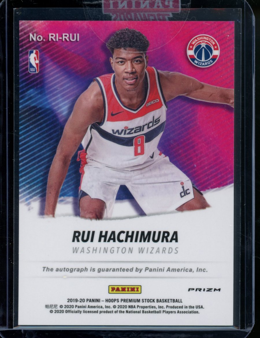 2019/20 Panini NBA Hoops Rui Hachimura Rookie Shock Auto Wizards