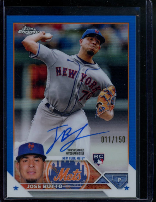 2023 Topps Chrome Jose Butto Rookie Auto Blue /150 Mets