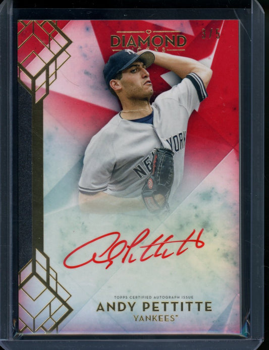 2020 Topps Diamond Icons Andy Pettitte Auto Red /5 Yankees