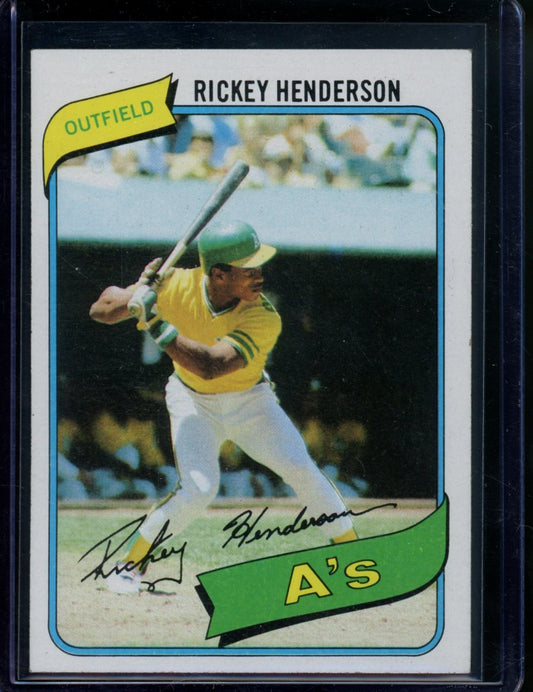 1980 Topps Rickey Henderson Rookie #482 Athletics
