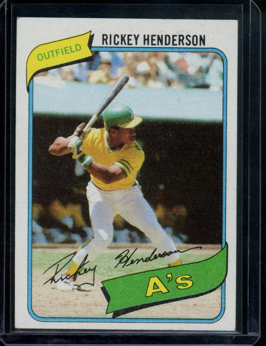 1981 Topps Rickey Henderson Rookie #482 Athletics #2