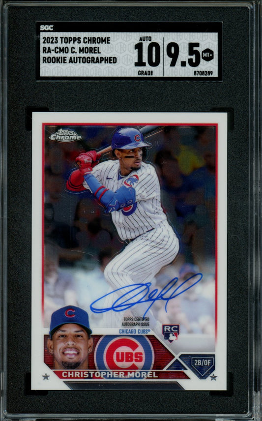 2023 Topps Chrome Christopher Morel Rookie Auto SGC 9.5 Cubs