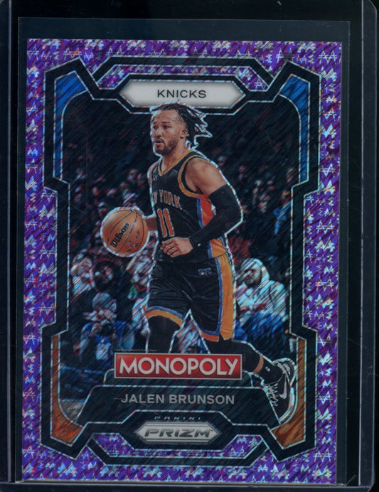 2023/24 Panini Prizm Monopoly Jalen Brunson Purple Monopoly /50 Knicks