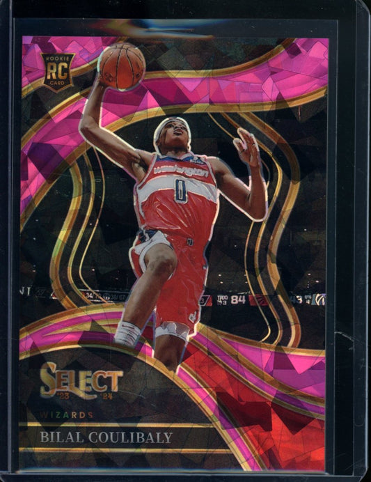 2023/24 Panini Select Bilal Coulibaly Rookie Courtside Pink Ice /99 Wizards