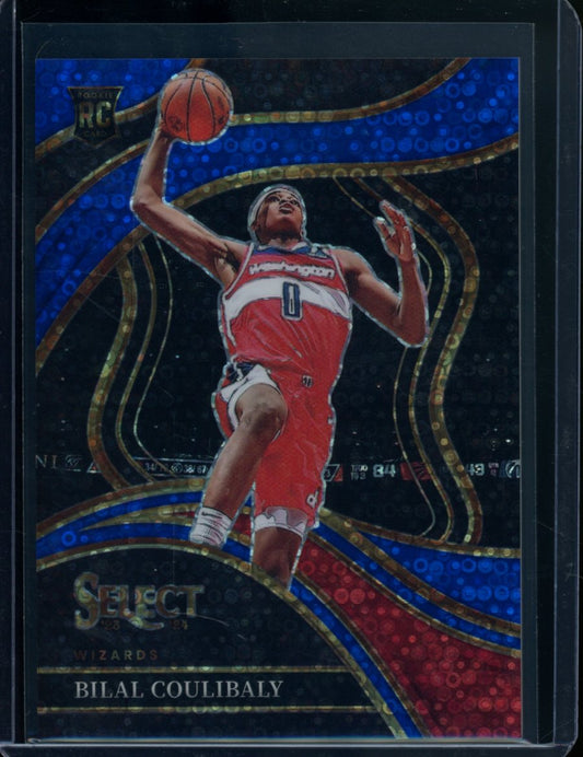 2023/24 Panini Select Bilal Coulibaly Rookie Courtside Blue Disco /25 Wizards