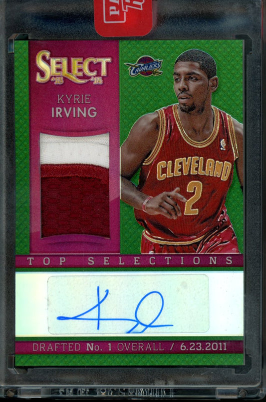 2013/14 Panini Select Kyrie Irving Top Selections Patch Auto Green /5 Cavaliers