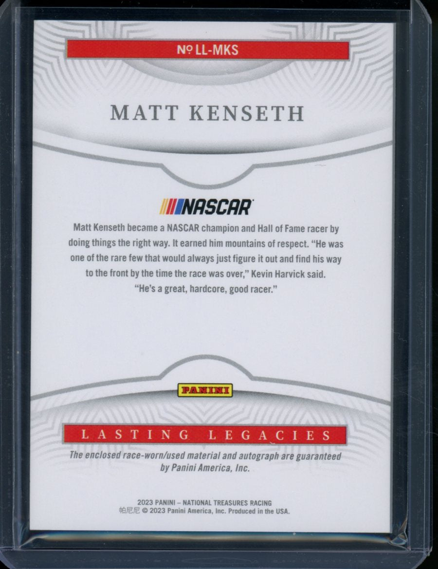 2023 Panini National Treasures Racing Matt Kenseth Patch Auto /99 NASCAR