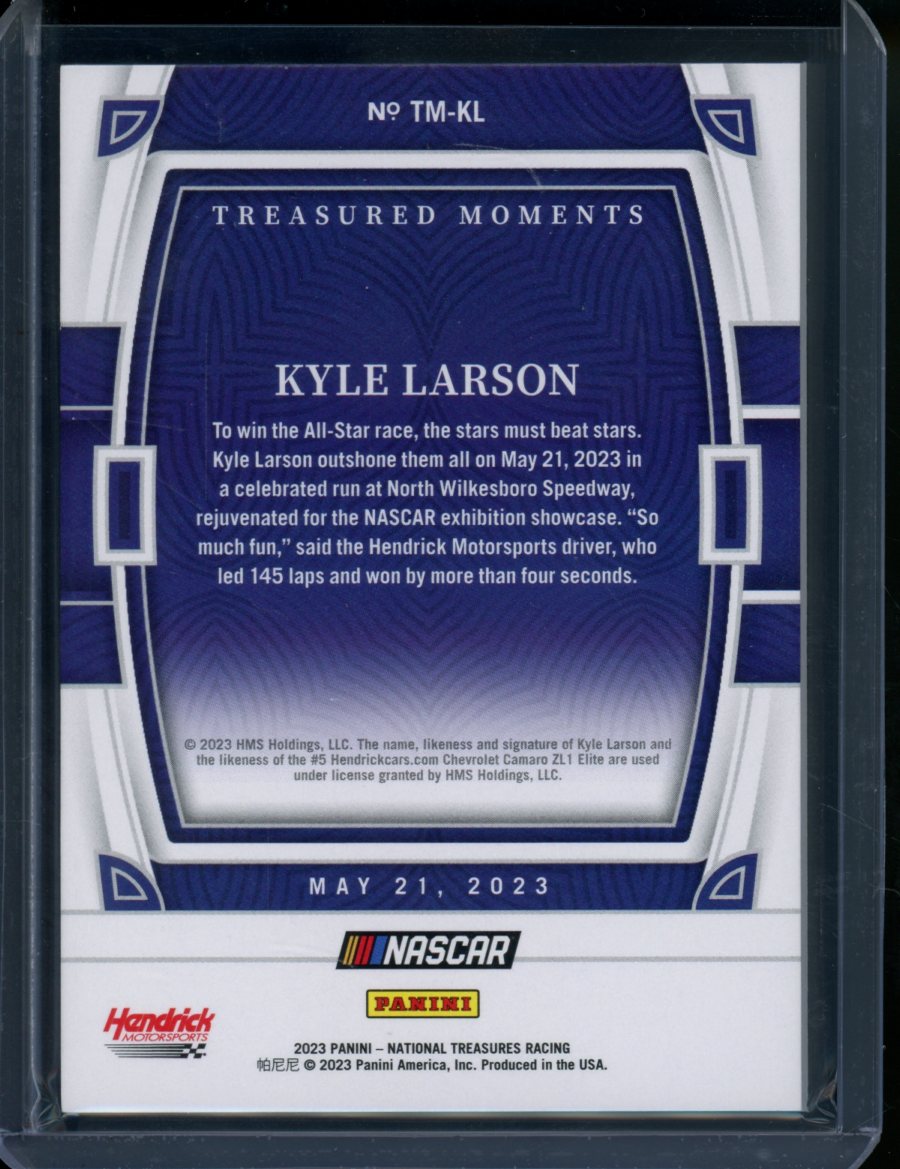 2023 Panini National Treasures Racing Kyle Larson Treasured Moments /99 NASCAR
