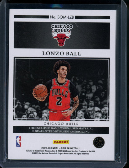 2022/23 Panini Noir Lonzo Ball Box Office Patch Jsy #2/99 Bulls