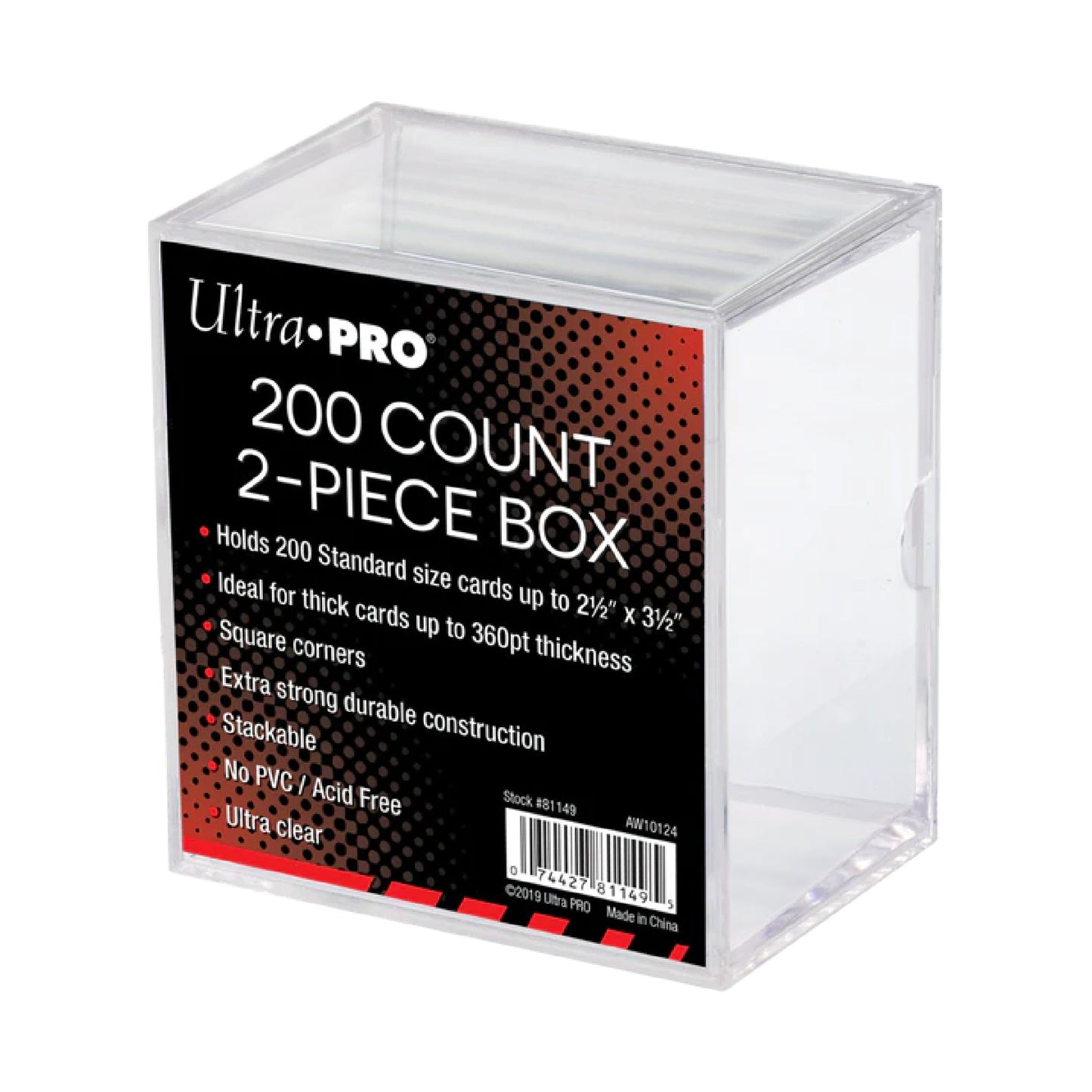 Ultra Pro 200ct 2-Piece Slide Storage Box
