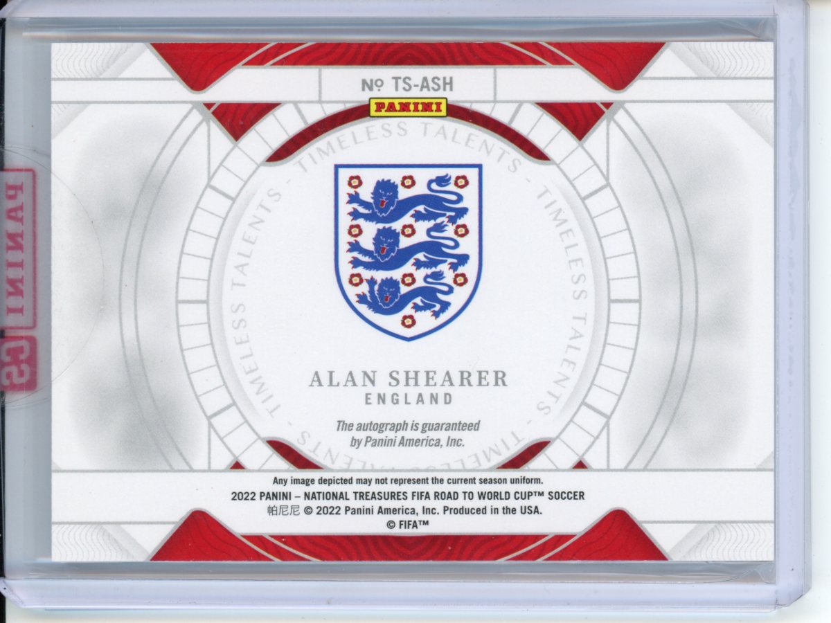 2022 Panini National Treasures Alan Shearer Timeless Talents /99 England