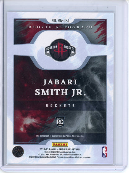 2022/23 Panini Origins Jabari Smith Rookie Auto Rockets