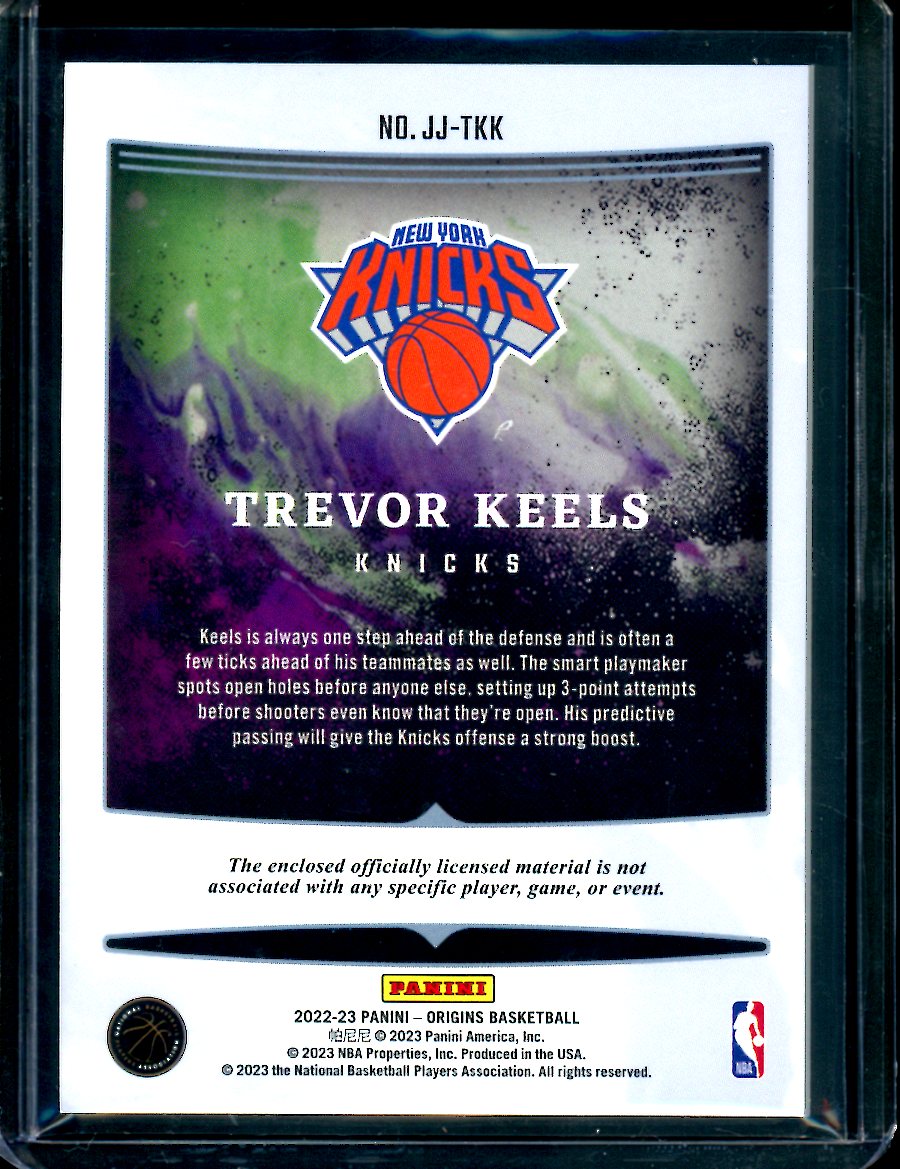 2022/23 Panini Origins Trevor Keels Rookie Patch Blue /35 Knicks