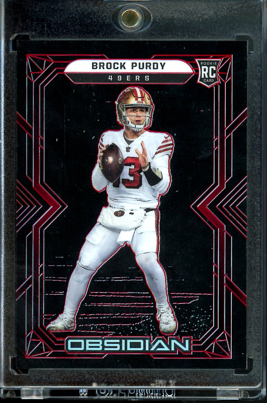 2022 Panini Obsidian Brock Purdy Rookie Red Etch /10 49ers