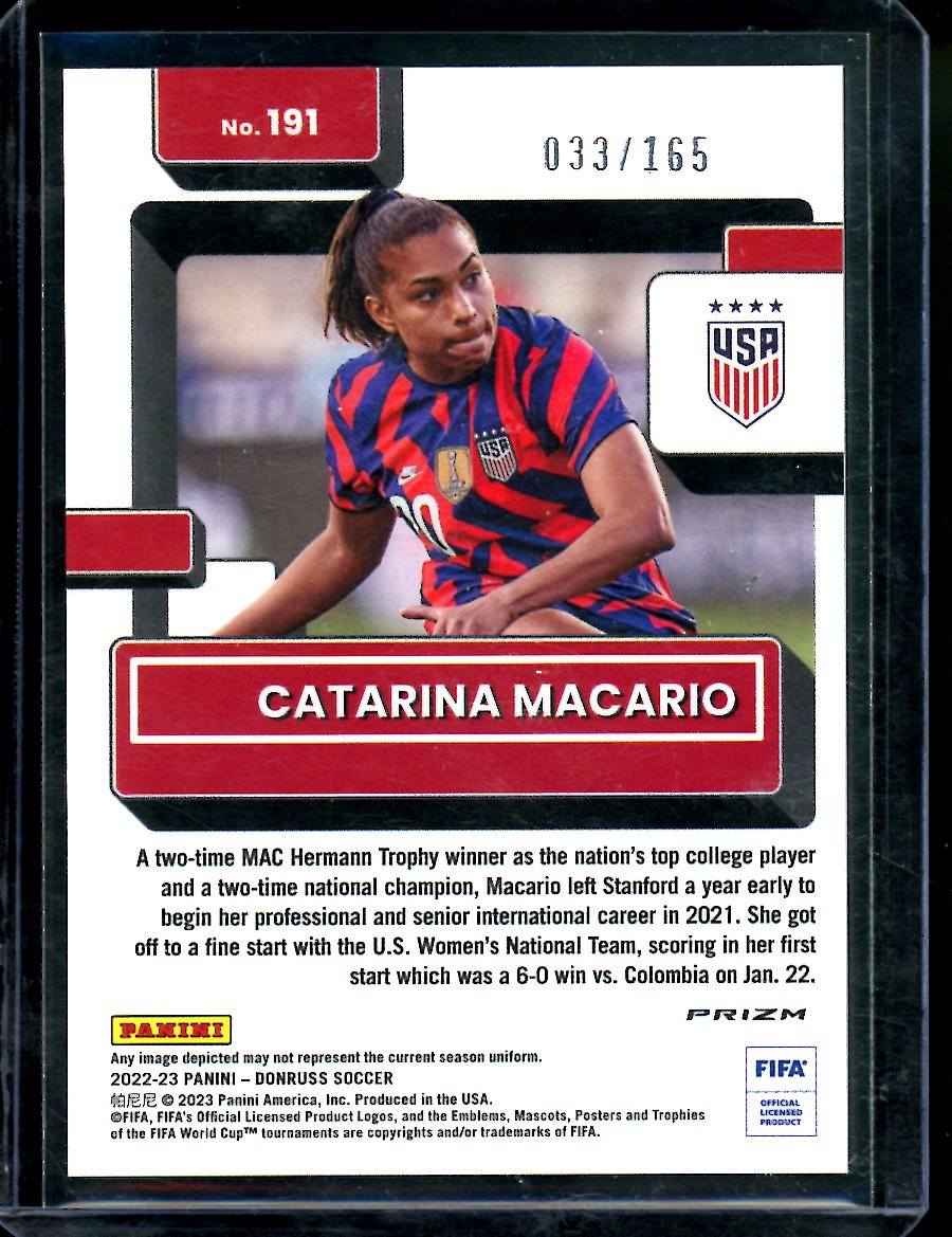 2022/23 Panini Donruss Optic Catarina Macario Rookie Red /165 United States