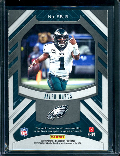 2022 Panini Playbook Jalen Hurts Sunday's Best Patch /49 Eagles