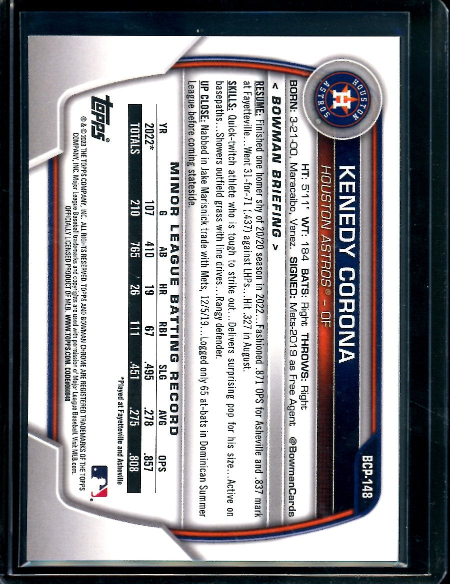 2023 Bowman Sapphire Kenedy Corona 1st Bowman Green /60 Astros