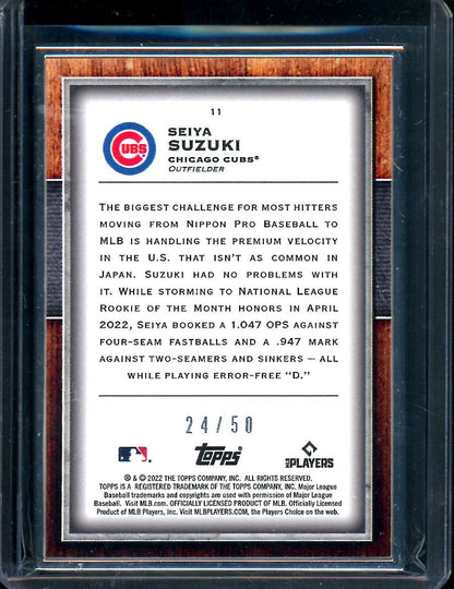 2022 Topps Transcendent Seiya Suzuki Rookie /50 Cubs