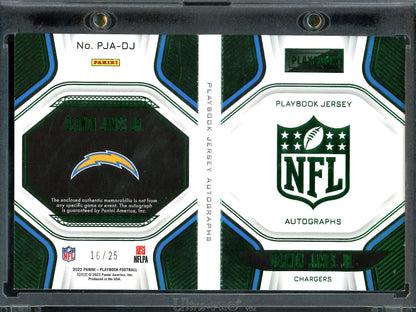 2022 Panini Playbook Derwin James Jr. Booklet Patch Auto /25 Chargers