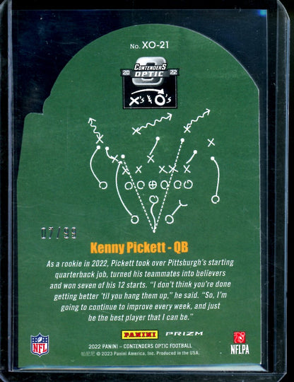 2022 Panini Contenders Optic Kenny Pickett Rookie X's & O's Blue /99 Steelers