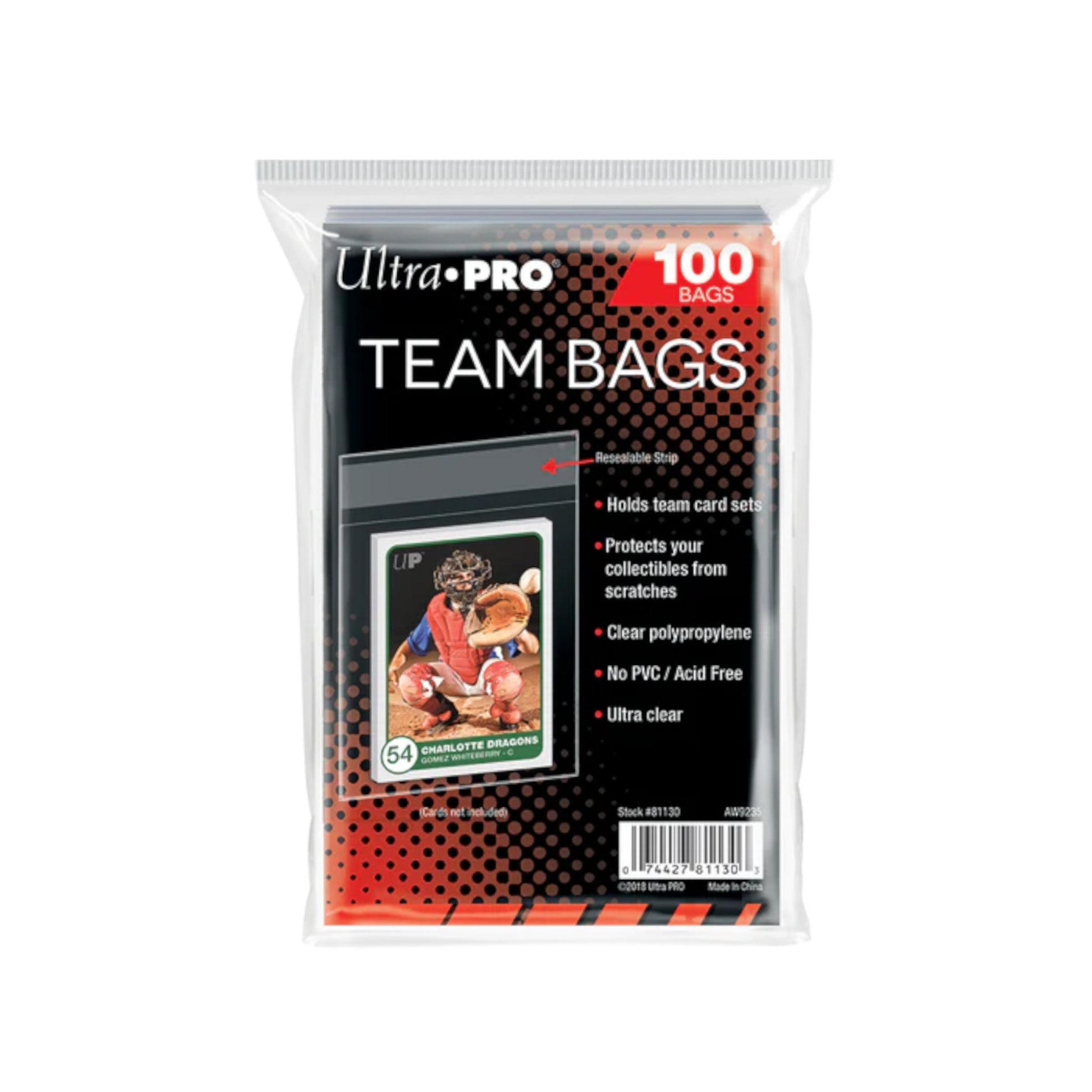 Ultra Pro Resealable Team Bag