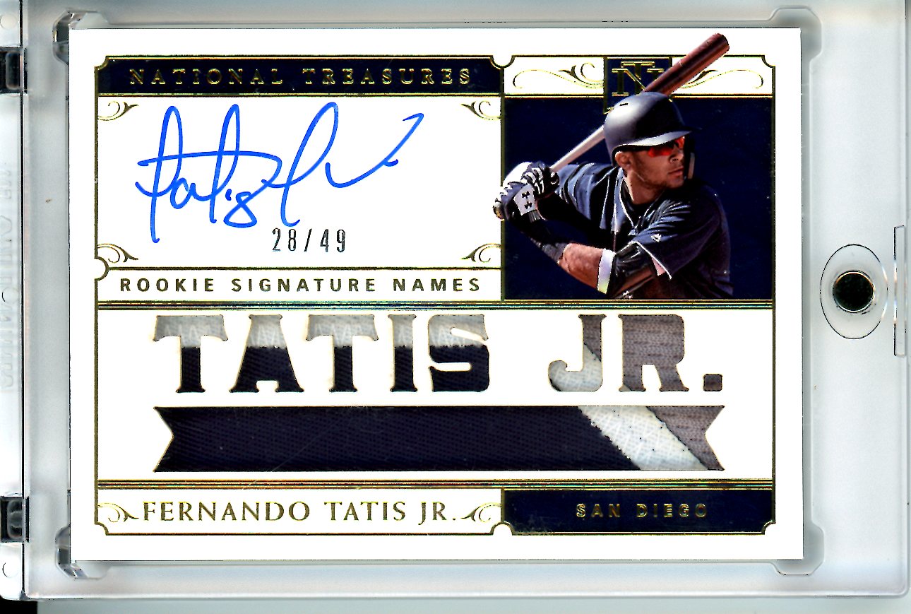 2019 Panini National Treasures Fernando Tatis Jr. Rookie Signature /49 Padres